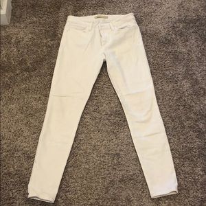 Joe’s White Mid Rise Skinny Ankle Jeans